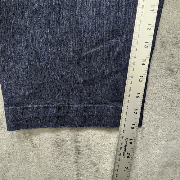 St Johns Bay Jeans Women 18 Blue Dark Wash High Rise Capri Stretch Denim Casual - Picture 11 of 13